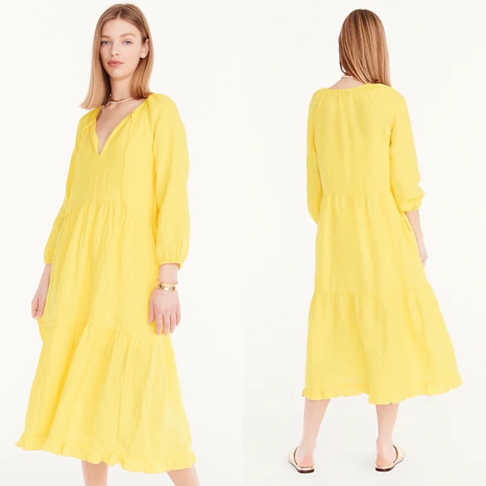 Elegant Yellow Midi Dress